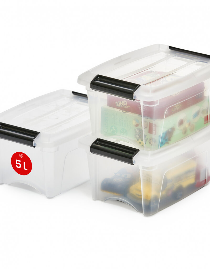 IRIS New Top Box - 5L - set van 3 - Transparant