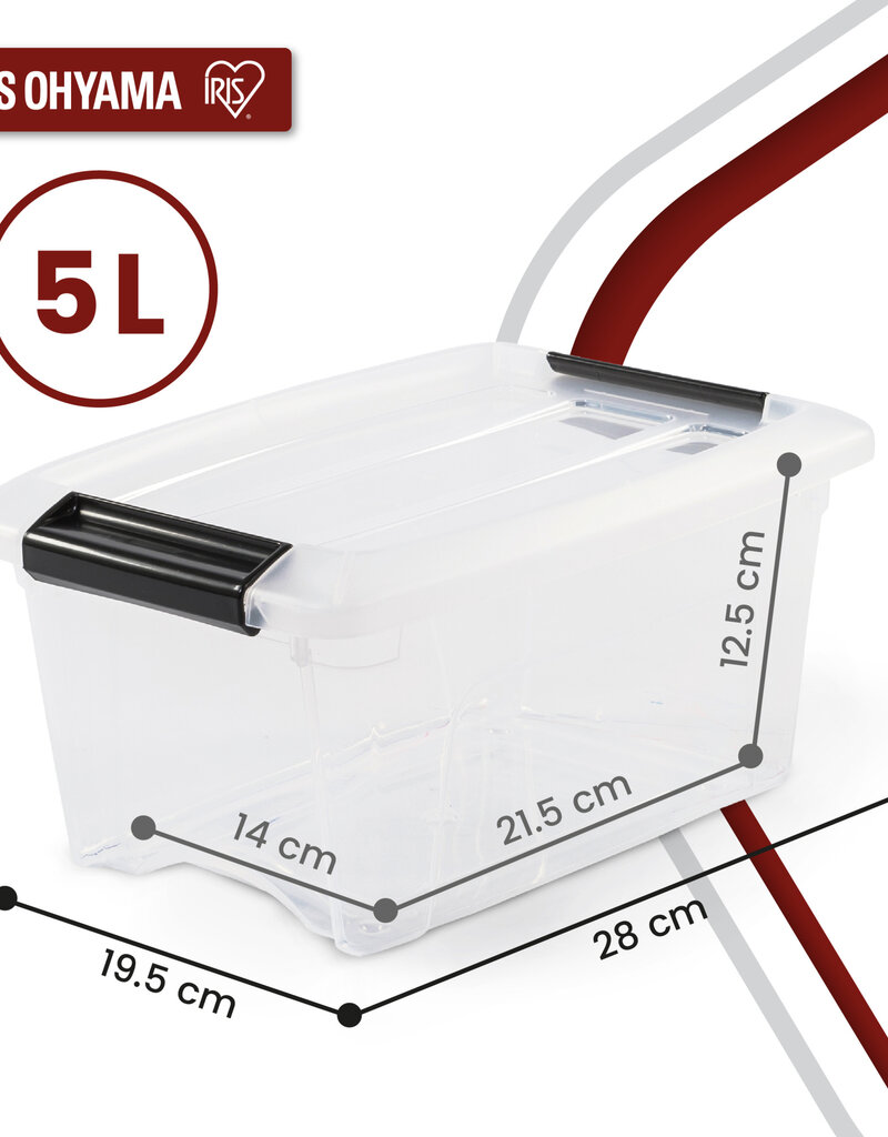 IRIS New Top Box - 5L - set of 3 - Transparent