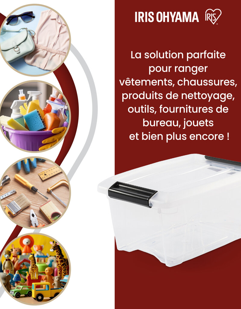 IRIS New Top Box - 5L - set van 3 - Transparant