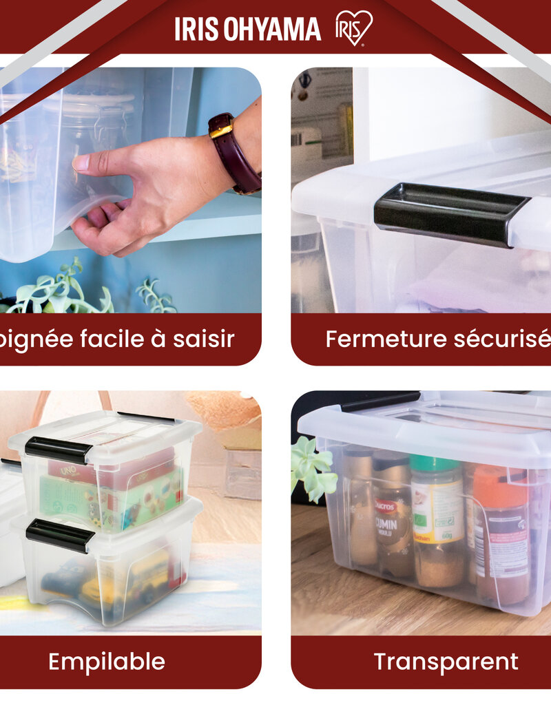 IRIS New Top Box - 5 liters - set of 6 - NTB-5 - Transparent