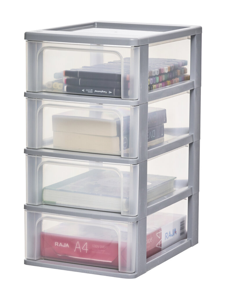 IRIS Organizer Chest - 4 drawers - OCH-2004 - Grey