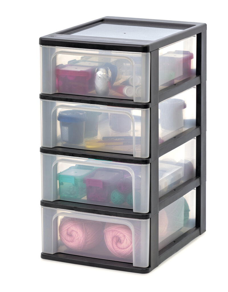 IRIS Organizer Chest - 4 lades - OCH-2004 - Black