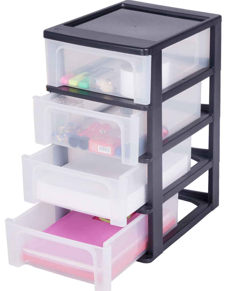 IRIS Organizer Chest - 4 drawers - OCH-2004 - Black