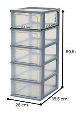 IRIS Design Organizer Chest - 5 lades - DDOCH-2005 - Grey