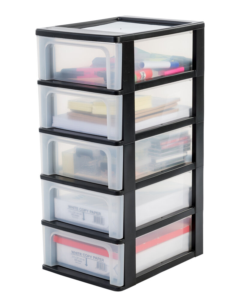 IRIS Organizer Chest - 5 drawers - OCH-2005 - Black