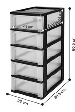 IRIS Organizer Chest - 5 lades - OCH-2005 - Black
