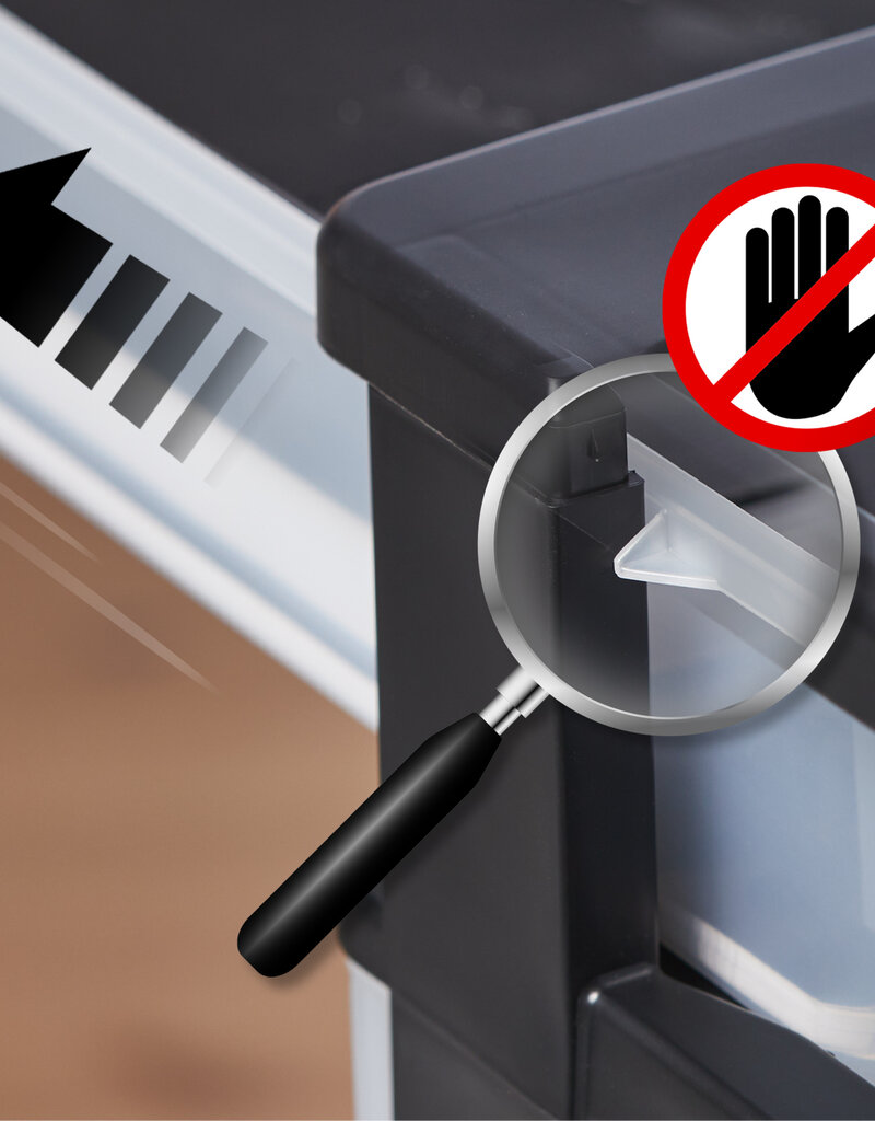 IRIS Organizer Chest - 5 lades - OCH-2005 - Black