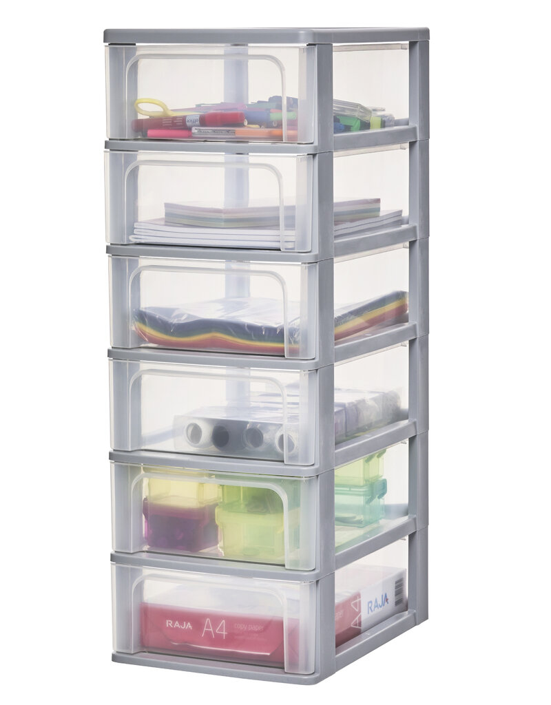 IRIS Organizer Chest - 6 lades - OCH-2006 - Grey