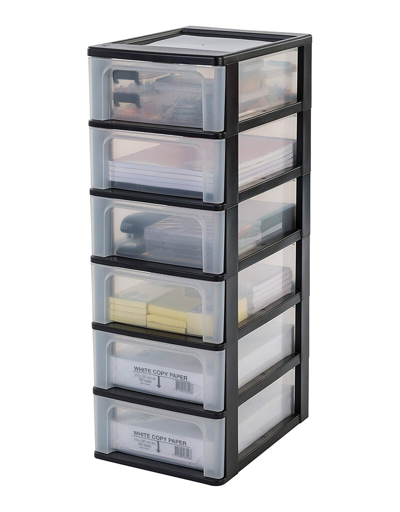 IRIS Organizer Chest - 6 drawers - OCH-2006 - Black