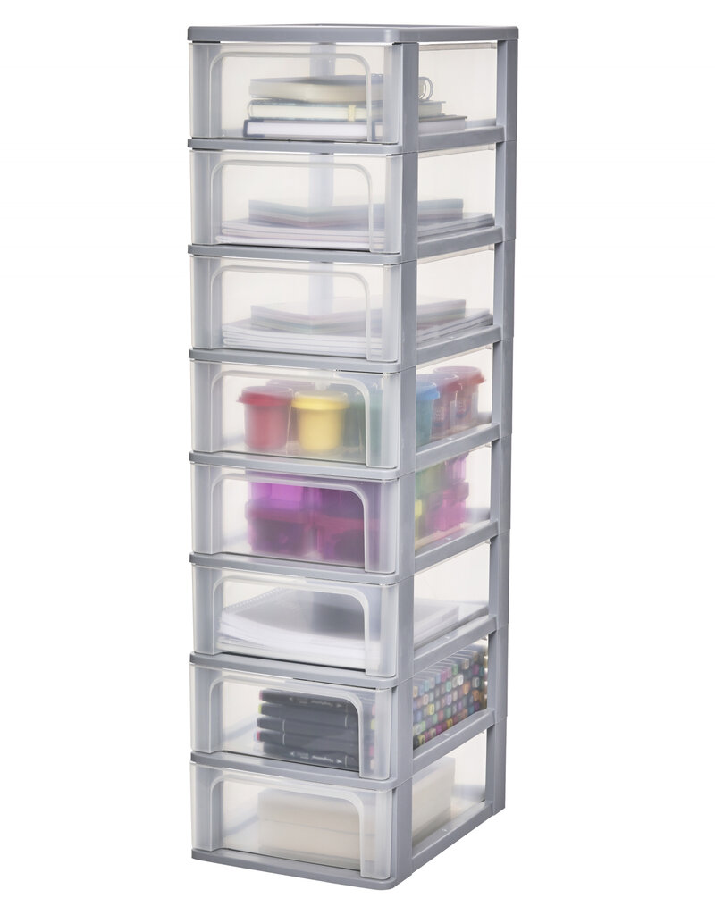 IRIS Organizer Chest - 8 lades - OCH-2008 - Grey