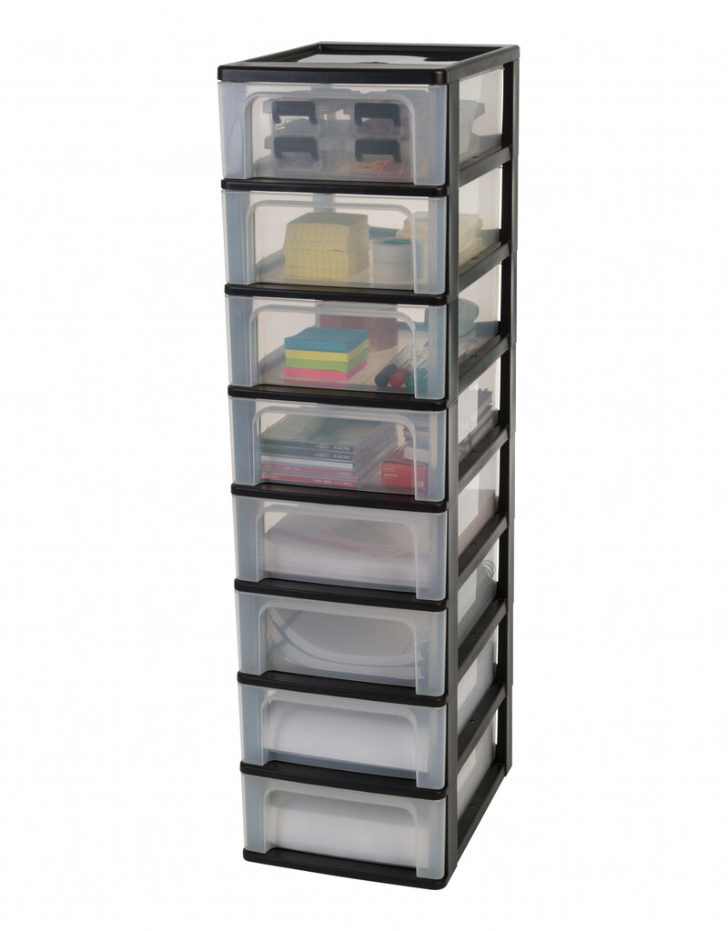 IRIS Organizer Chest - 8 lades - OCH-2008 - Black