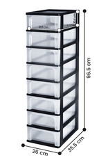IRIS Organizer Chest - 8 lades - OCH-2008 - Black
