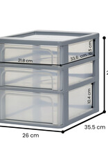 IRIS Organizer Chest - 3 lades - OCH-2021 - Grey