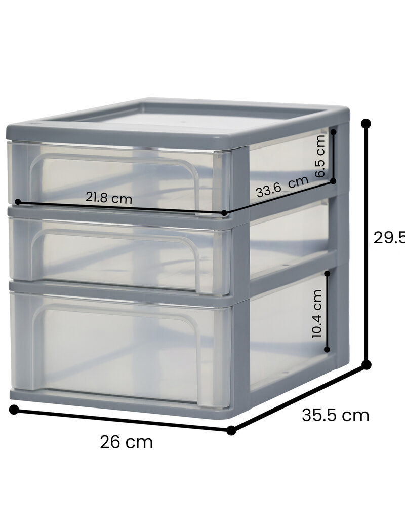 IRIS Organizer Chest - 3 lades - OCH-2021 - Grey