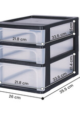 IRIS Organizer Chest - 3 drawers - OCH-2021 - Black