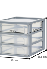 IRIS Organizer Chest - 3 lades - OCH-2030 - Grey