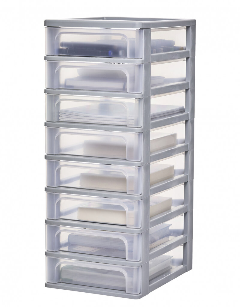IRIS Organizer Chest - 8 drawers - OCH-2080 - Grey
