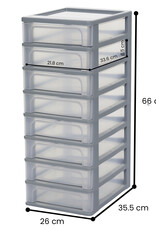 IRIS Organizer Chest - 8 drawers - OCH-2080 - Grey