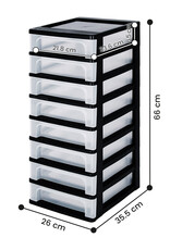 IRIS Organizer Chest - 8 drawers - OCH-2080 - Black