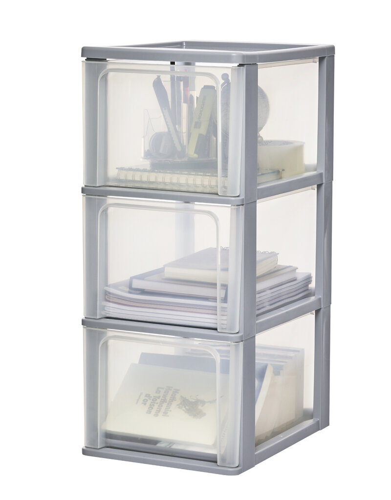 IRIS Organizer Chest - 3 drawers - OCH-2300 - Grey