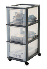 IRIS Organizer Chest - 3 drawers - OCH-2300 - Black