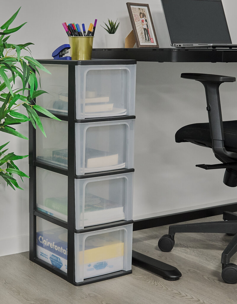 IRIS Organizer Chest - 4 drawers - OCH-2400 - Black