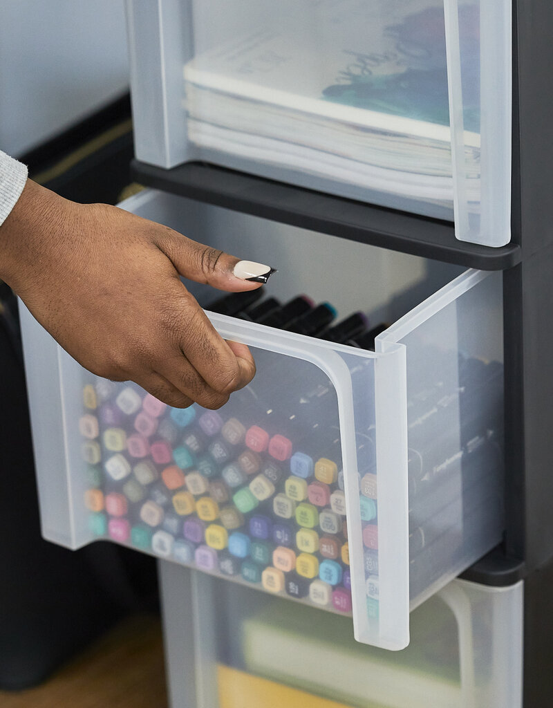 IRIS Organizer Chest - 4 lades - OCH-2400 - Black