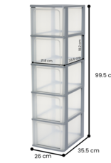 IRIS Organizer Chest - 5 lades - OCH-2500 - Grey