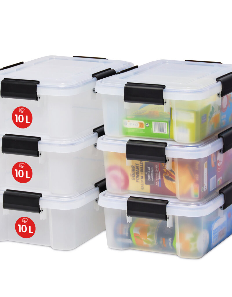 IRIS Air Tight Box - 10 liters - set of 6 - AT-S - Transparent