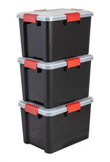 IRIS New Air Tight Box - 20 liters - set of 3 - DDAT-SD - Black