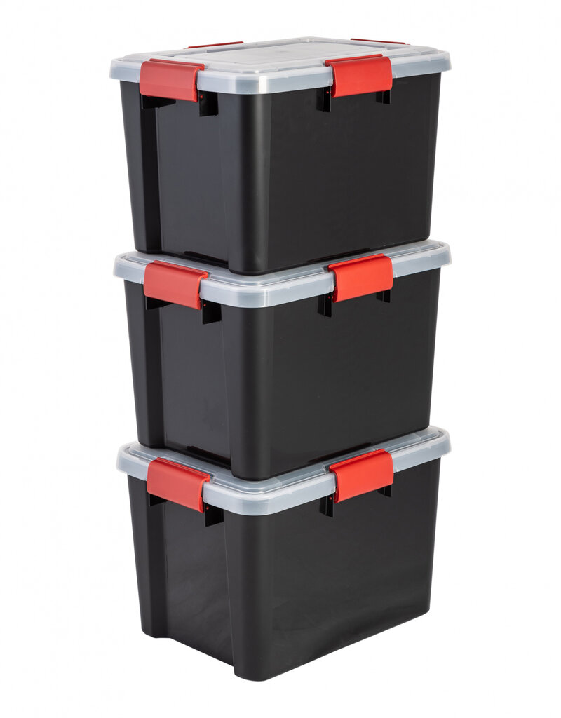 IRIS New Air Tight Box - 20 liter - set van 3 - DDAT-SD - Black