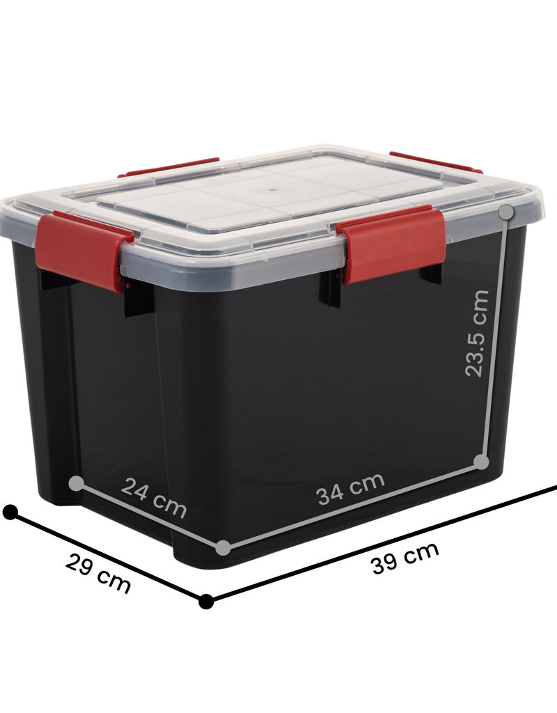 IRIS New Air Tight Box - 20 liter - set van 3 - DDAT-SD - Black