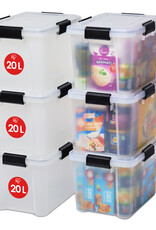 IRIS Air Tight Box - 20 liters - set of 6 - AT-SD - Transparent