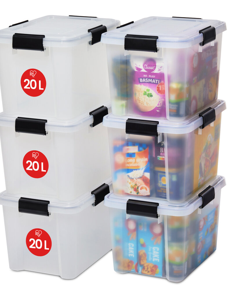 IRIS Air Tight Box - 20 liters - set of 6 - AT-SD - Transparent