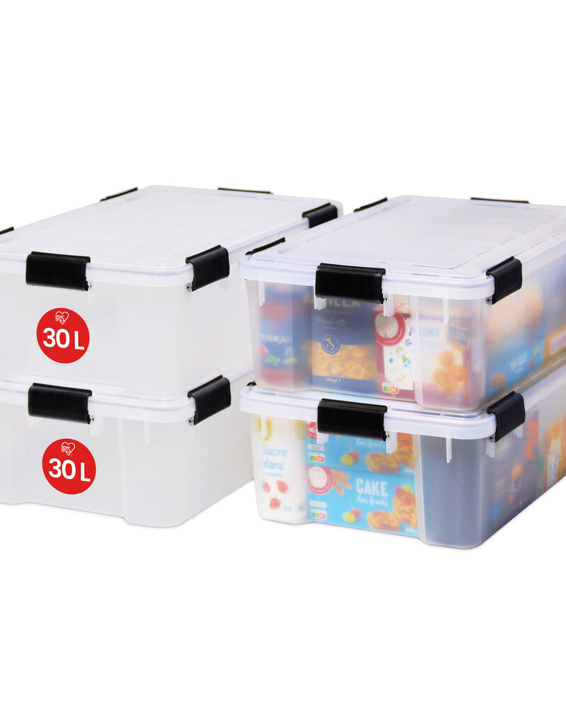 IRIS Air Tight Box - 30 liters - set of 4 - AT-LS - Transparent
