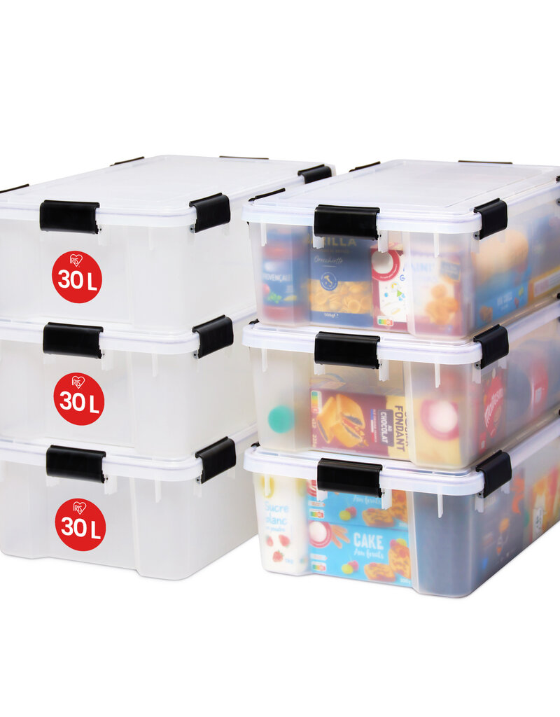 IRIS Air Tight Box - 30 liter - set van 6 - AT-LS - Transparent