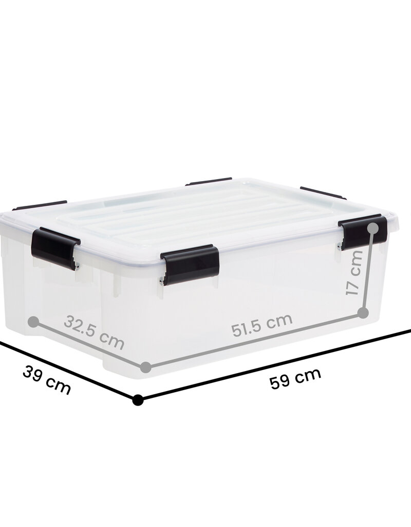 IRIS New Air Tight Box - 30 liters - set of 6 - DDAT-LS - Transparent