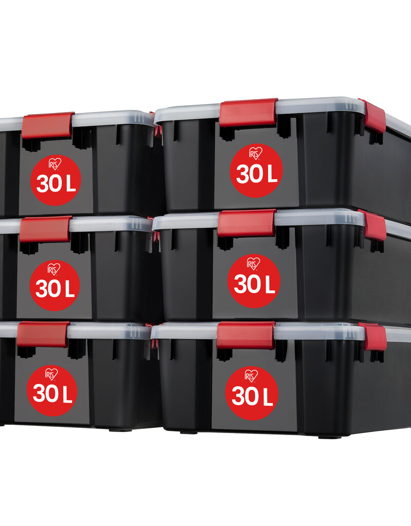 IRIS Air Tight Box - 30 liter - set van 6 - AT-LS - Black