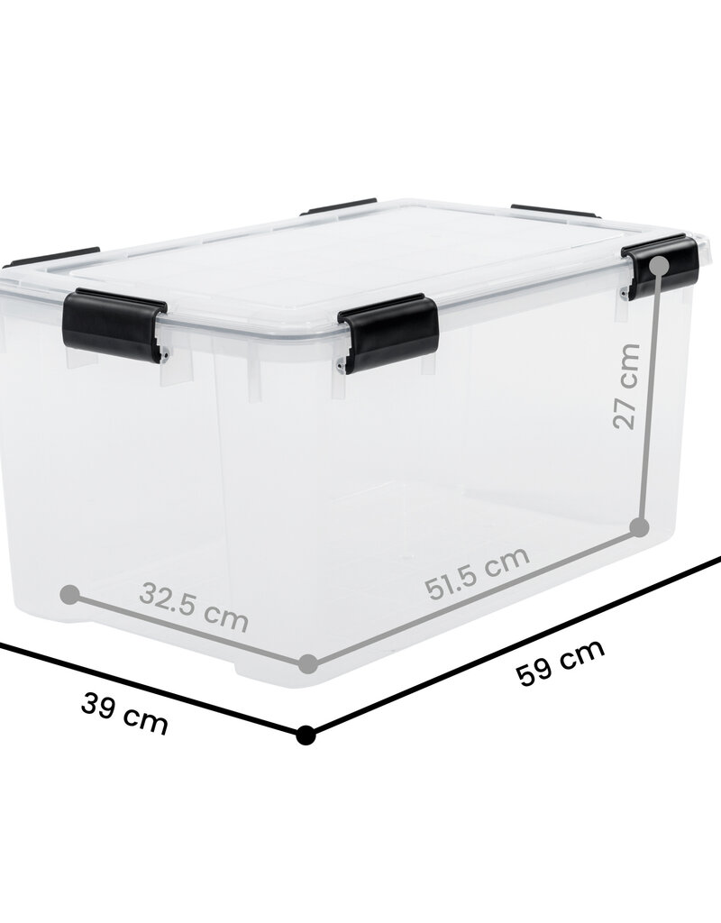 IRIS Air Tight Box - 50 liters - set of 3 - AT-L - Transparent
