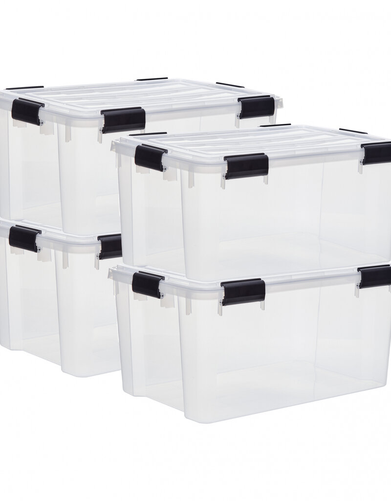 IRIS New Air Tight Box - 50 liter  - set van 4 - DDAT-L - Transparant