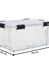 IRIS New Air Tight Box - 50 liter  - set van 4 - DDAT-L - Transparant