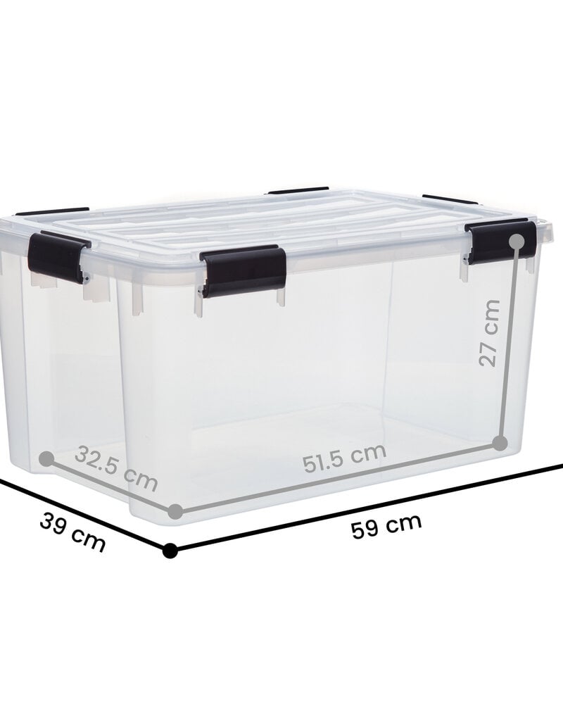 IRIS New Air Tight Box - 50 liters - set of 4 - DDAT-L - Transparent
