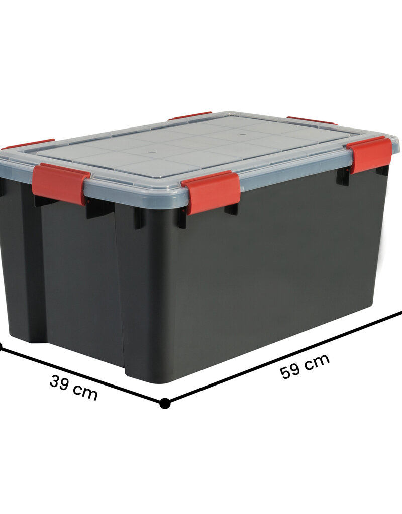 IRIS Air Tight Box - 50 liters - set of 4 - AT-L - Black