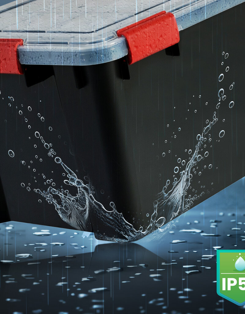 IRIS Air Tight Box - 50 liter - set van 4 - AT-L - Black