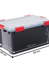 IRIS New Air Tight Box - 50 liter  - set van 4 - DDAT-L - Black