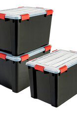 IRIS New Air Tight Box - 70 liters - set of 3 - DDAT-LD - Black