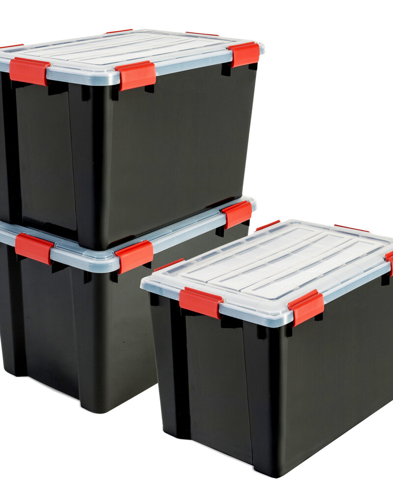 IRIS New Air Tight Box - 70 liters - set of 3 - DDAT-LD - Black