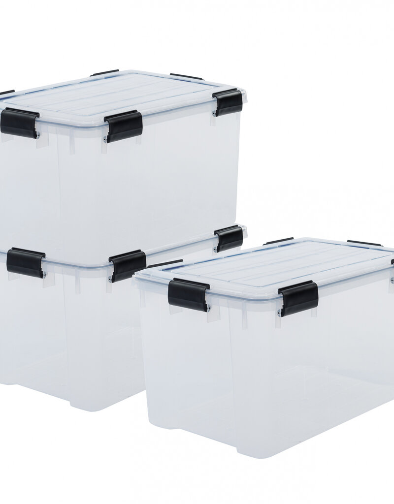 IRIS New Air Tight Box - 70 liter  - set van 3 - DDAT-LD - Transparant