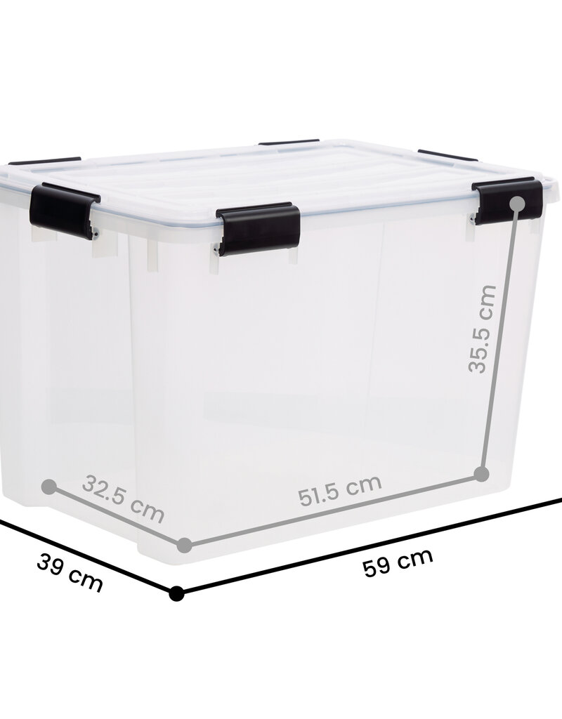 IRIS New Air Tight Box - 70 liters - set of 3 - DDAT-LD - Transparent