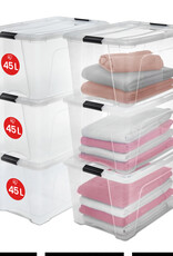 IRIS New Top Box - 45 liters - set of 6 - NTB-45 - Transparent